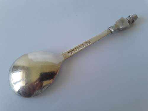 Solid silver Paul Kruger Spoon to commemorate `Battle of Amajuba`. Cape Mint. 925. 39.73 grams.