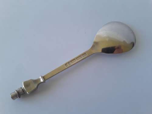 Solid silver Paul Kruger Spoon to commemorate `Battle of Amajuba`. Cape Mint. 925. 39.73 grams.