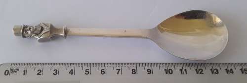 Solid silver Paul Kruger Spoon to commemorate `Battle of Amajuba`. Cape Mint. 925. 39.73 grams.
