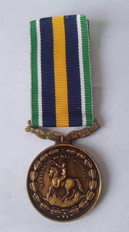 SADF `Medalje-De Wet-Medal`. Numbered : 22769. Full-sized.
