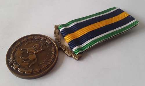 SADF `Medalje-De Wet-Medal`. Numbered : 22769. Full-sized.