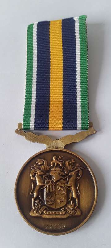 SADF `Medalje-De Wet-Medal`. Numbered : 22769. Full-sized.