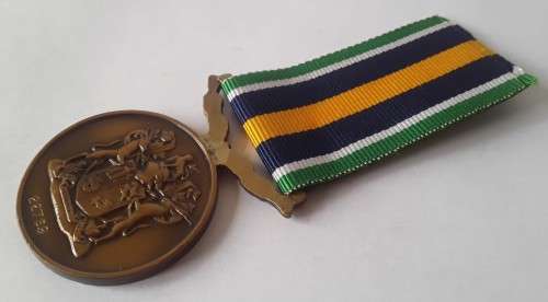 SADF `Medalje-De Wet-Medal`. Numbered : 22769. Full-sized.