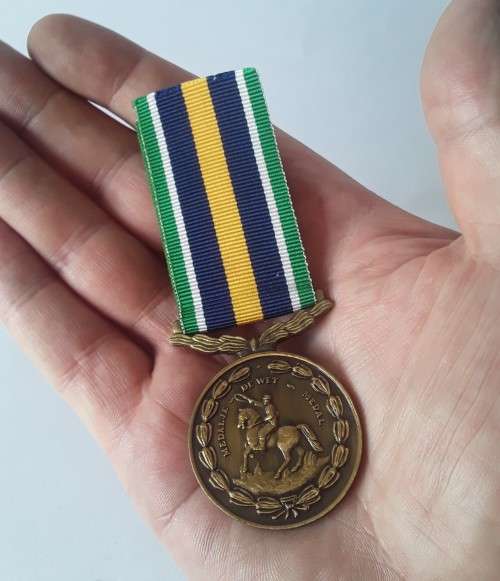 SADF `Medalje-De Wet-Medal`. Numbered : 22769. Full-sized.