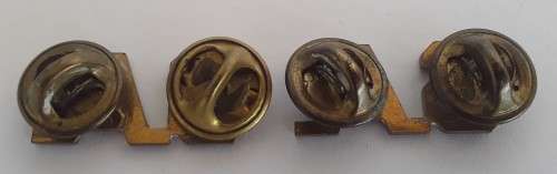 Pair SADF `S.A.` Brass Shoulder Titles. Pins intact.