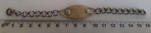 `Reserved for Boutabop`. WW2 ID Bracelet.