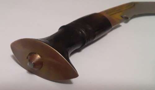 Vintage Gurkha Kukri Presentation Dagger.  Sterling Silver Scabbard.