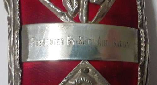 Vintage Gurkha Kukri Presentation Dagger.  Sterling Silver Scabbard.
