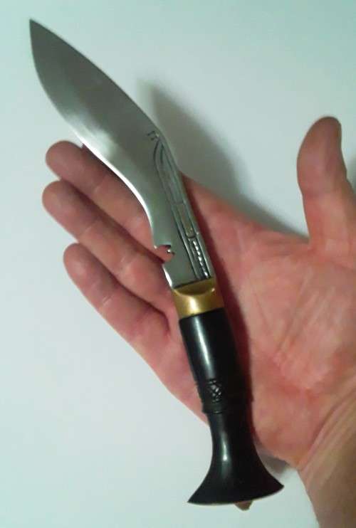 Vintage Gurkha Kukri Presentation Dagger.  Sterling Silver Scabbard.