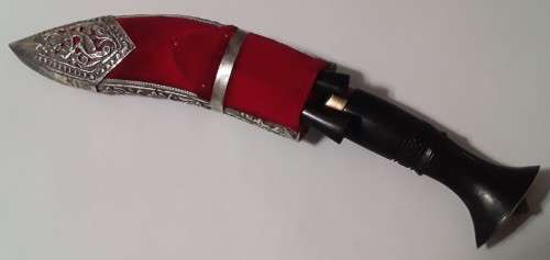 Vintage Gurkha Kukri Presentation Dagger.  Sterling Silver Scabbard.