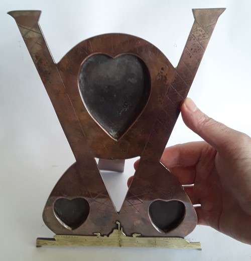 WW2 Royal Navy Trench Art Frame . Victory El Alamein. Dated 1942.