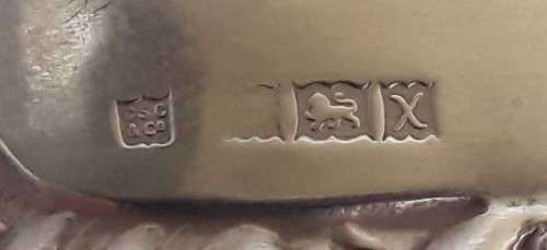 Solid Sterling Silver `Whiskey` Label By Charles S. Green & Co. Birmingham, 1972.