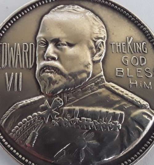 Rare Solid Silver Cape Colony 1902 King Edward VII Butterworth Coronation Medal.