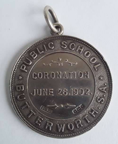 Rare Solid Silver Cape Colony 1902 King Edward VII Butterworth Coronation Medal.