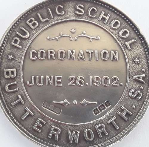 Rare Solid Silver Cape Colony 1902 King Edward VII Butterworth Coronation Medal.