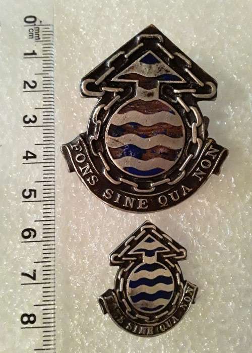SADF Ordinance Corps Badge Set. 1 x Cap. 1 x Collar.
