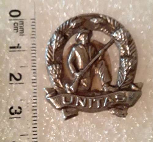 SADF `UNITAS` Commando Collar Badge.