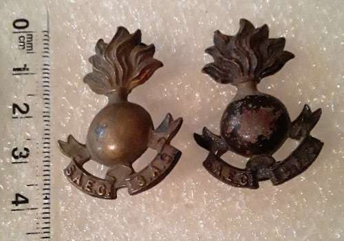 Pair of S.A.E.C. SA Engineers Badges.
