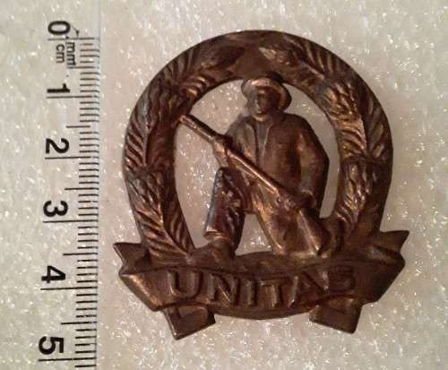 SADF `UNITAS` Commando Cap Badge.