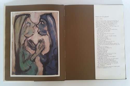 Frans Claerhout Original Signed Sketch In Art Book `CHRISTUS EN DIE ANDER PERSOON`.