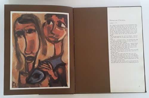 Frans Claerhout Original Signed Sketch In Art Book `CHRISTUS EN DIE ANDER PERSOON`.