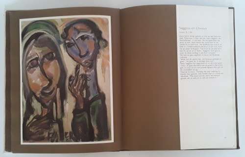 Frans Claerhout Original Signed Sketch In Art Book `CHRISTUS EN DIE ANDER PERSOON`.