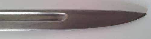 WW1 Pattern 1907 Sword Bayonet By Sanderson With Scabbard.  Dated 1918.