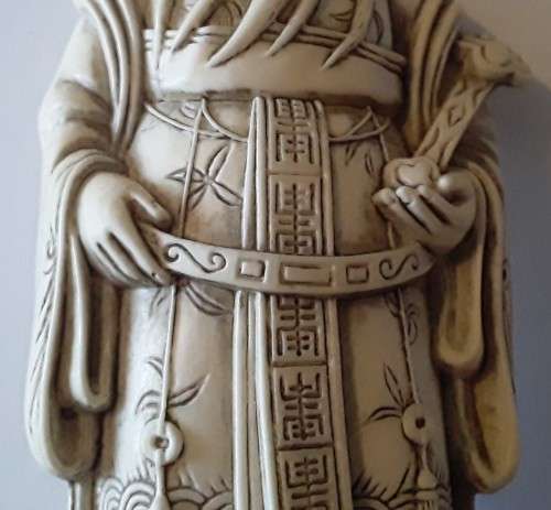 Early Chinese Hand-Carved Immortal Figurine.