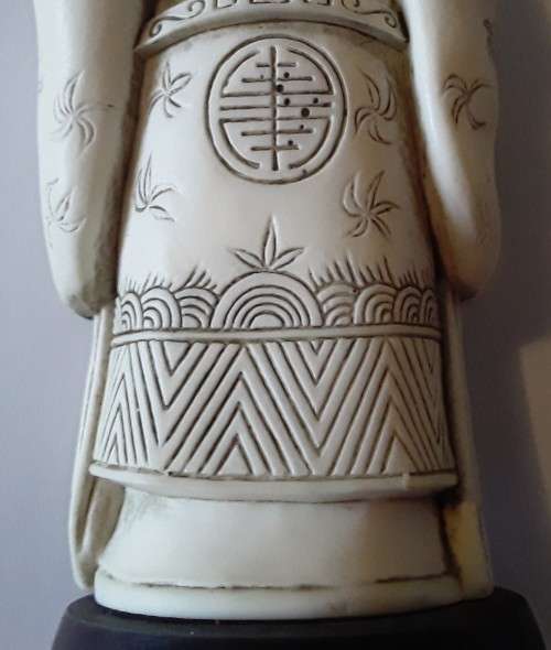 Early Chinese Hand-Carved Immortal Figurine.