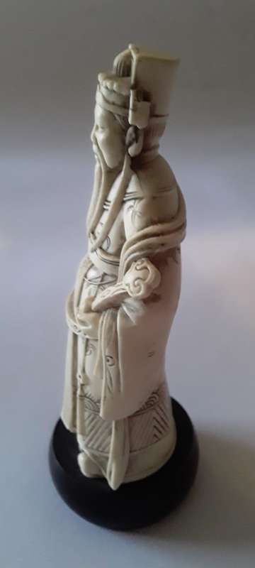 Early Chinese Hand-Carved Immortal Figurine.