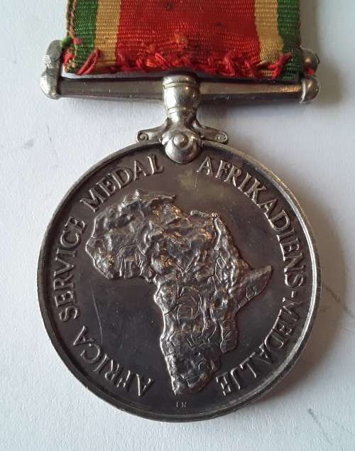 WW2 Silver Africa Service Medal + 1939-1945 Medal to B.Steinfeld (Rand Light Infantry).
