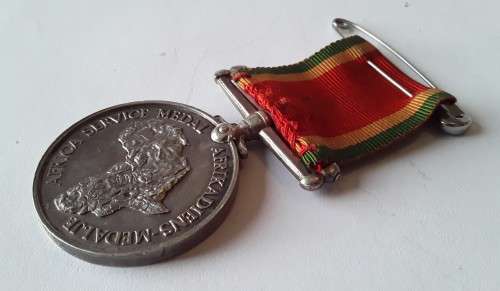 WW2 Silver Africa Service Medal + 1939-1945 Medal to B.Steinfeld (Rand Light Infantry).