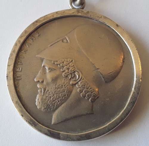 Vintage Greek 20 Drachmai (1976) Set in Solid Silver Pendant.  Stamped: `STERLING`