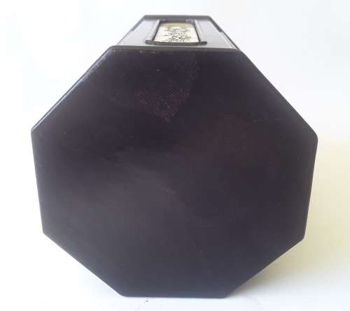 Early 20th Century Chinese Rosewood And Bone Tea Tube.