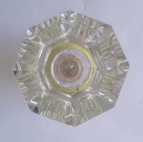 `Reserved`. Vintage Chinese Hand-Cut And Reverse-Painted Lead Crystal Vase. Signed. 22cm.
