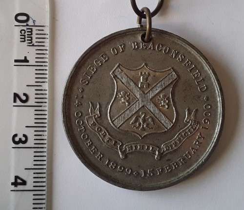 Rare Boer War 1900 `SIEGE OF BEACONSFIELD` Peace Medal.