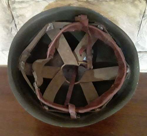 Vintage 1970`s SA Army `Staaldak` Helmet With Inner. `C.J.FUCHS LTD, 1976`.