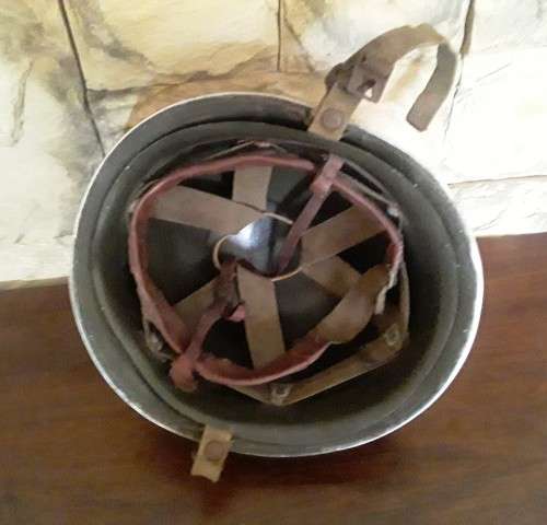 Vintage 1970`s SA Army `Staaldak` Helmet With Inner. `C.J.FUCHS LTD, 1976`.
