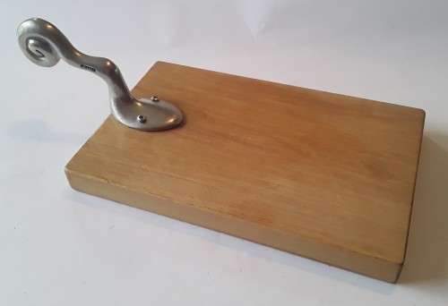 Vintage `Carrol Boyce` Pewter And Wood Cheese Board.  Signed.