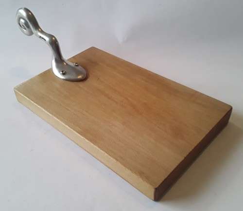 Vintage `Carrol Boyce` Pewter And Wood Cheese Board.  Signed.