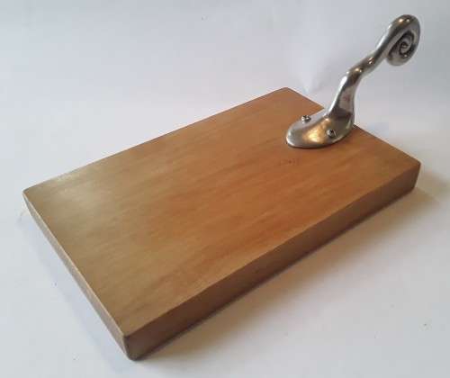 Vintage `Carrol Boyce` Pewter And Wood Cheese Board.  Signed.