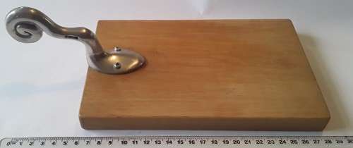 Vintage `Carrol Boyce` Pewter And Wood Cheese Board.  Signed.