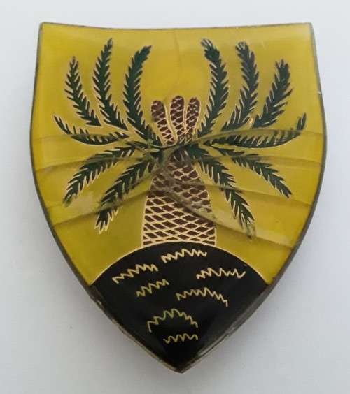 SADF 4 SAI (Infantry) Battalion Shoulder Flash - front damaged (all pins intact).