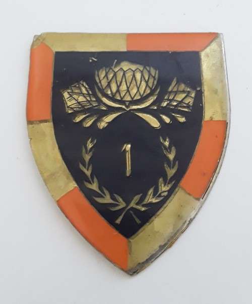 SADF 1 Special Service Battalion Shoulder Flash (no pins, damaged at one corner).