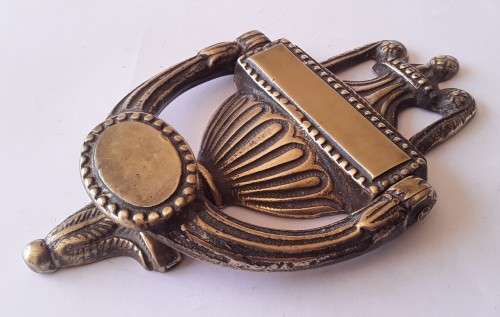 Antique Heavy Solid Cast Brass Door Knocker. 19th Century. 20cm.