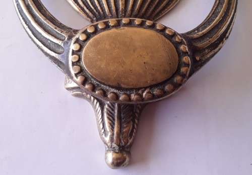 Antique Heavy Solid Cast Brass Door Knocker. 19th Century. 20cm.