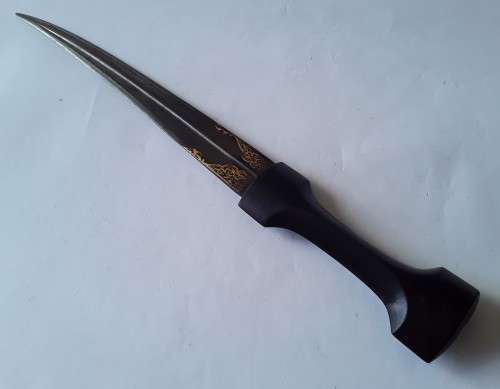 Antique Indo-Persian `Kanjhar` Dagger With Gilded Blade.