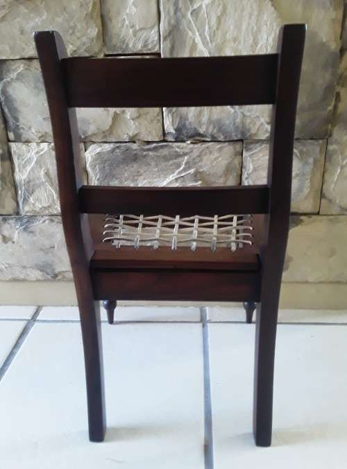 "Reserved". Superb Antique Cape Stinkwood Child`s Riempie Chair. 54,5 cm High.