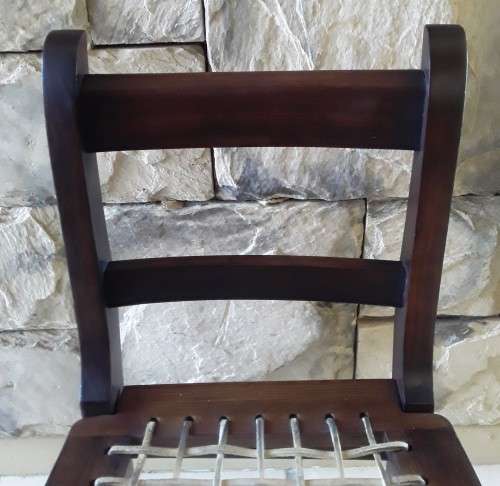 "Reserved". Superb Antique Cape Stinkwood Child`s Riempie Chair. 54,5 cm High.