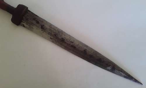"Reserved" Antique Saharan Toubu Tribal Sleeve Dagger With Sheath.